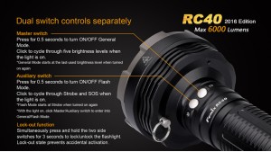 Fenix RC40 - 6000 Lumeni - 730 Metri - Editie 2016